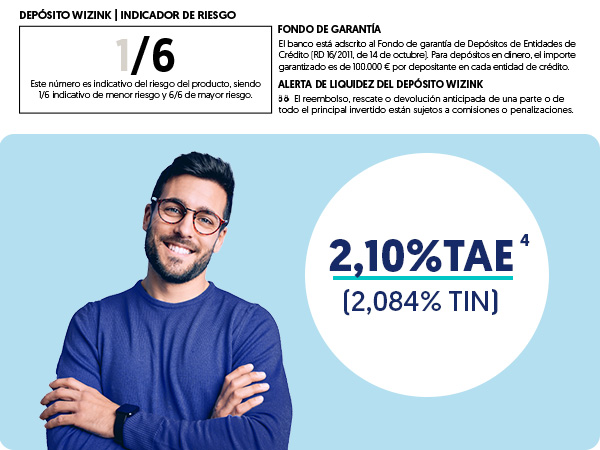 Depósito 12 meses 1/6 riesgo 2,4% TAE