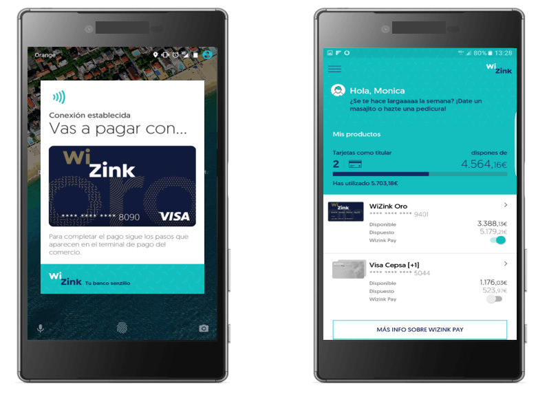 WiZink lanza su servicio para pagar con tarjeta desde el móvil