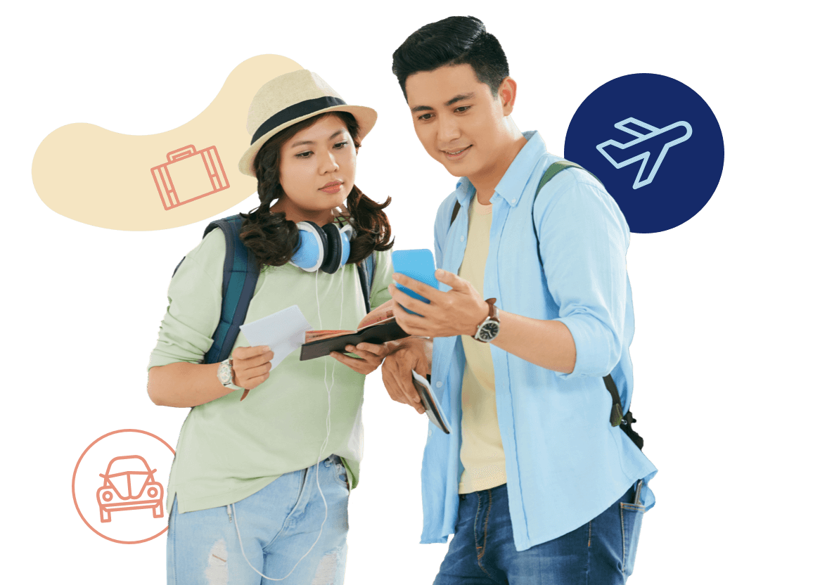 pareja viendo el movil